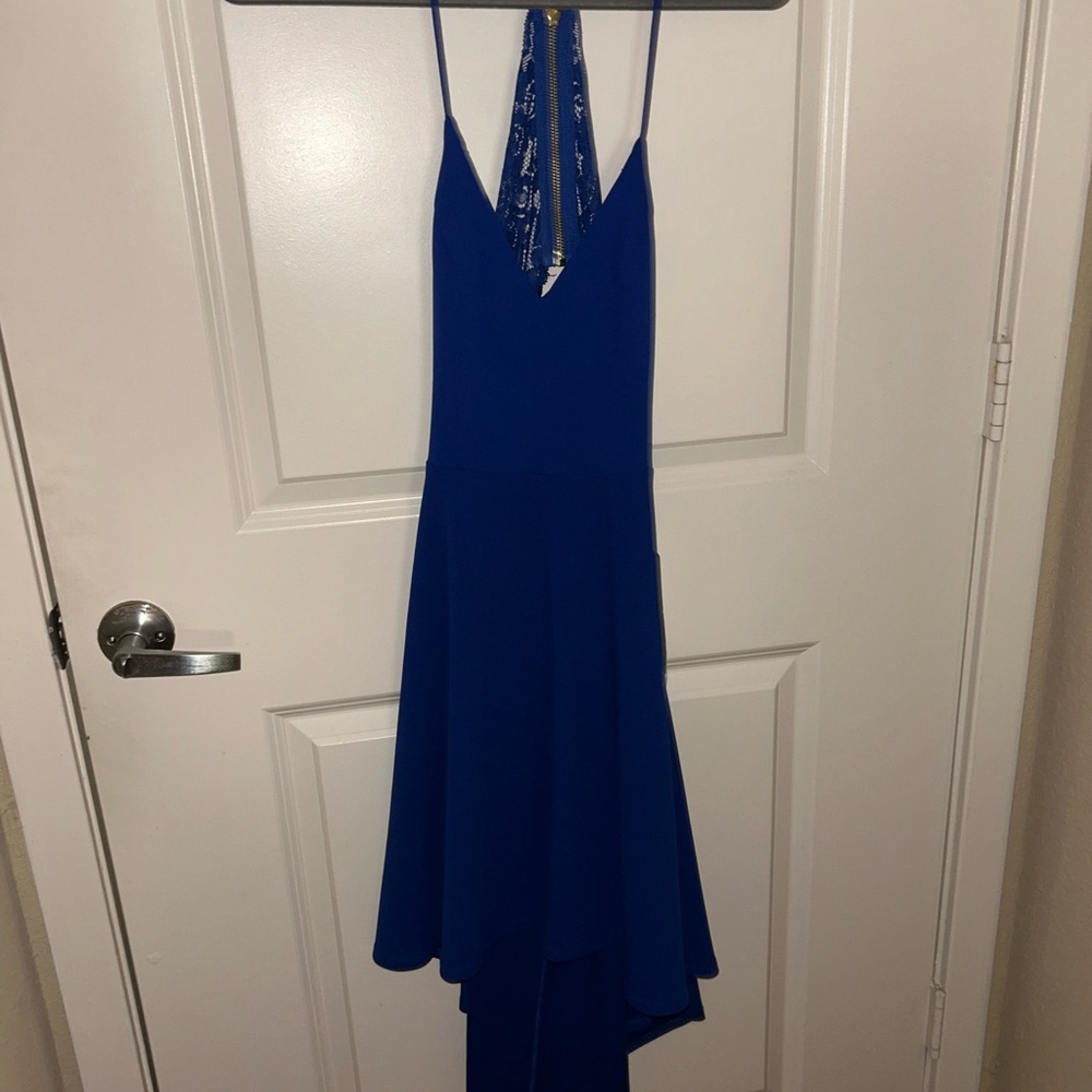 Macy's Vibrant Blue High Low Dress